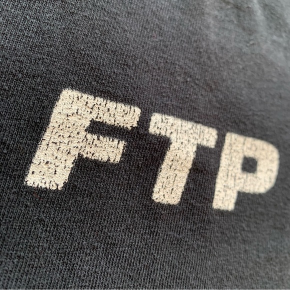 FTP Black Logo Longsleeve Crewneck T-Shirt - Picture 5 of 8